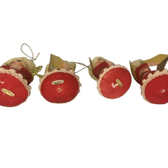 Vintage Blonde Choir Angels Christmas Ornament Decoration Flocked Foam Taiwan - Picture 11 of 12